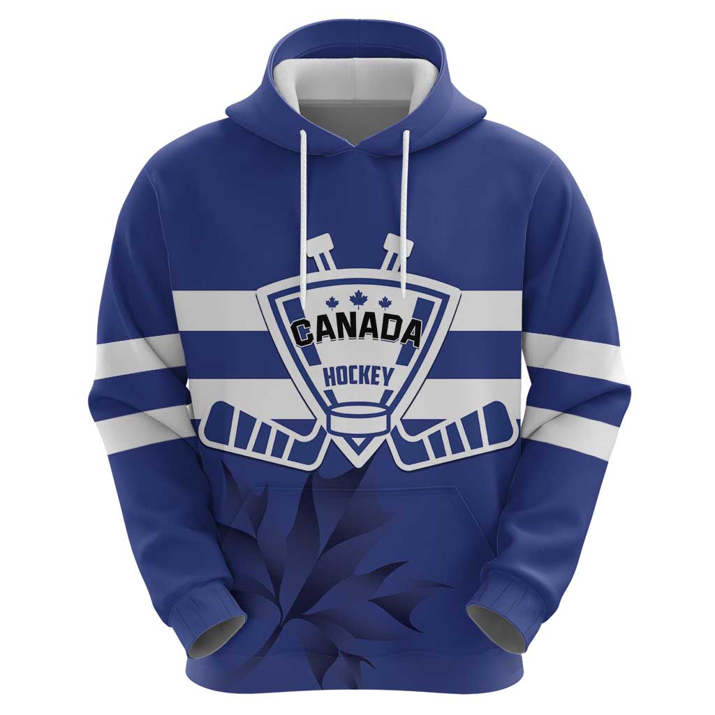 Custom Canada Hockey Team Hoodie Maple Leaf Blue Version LT01