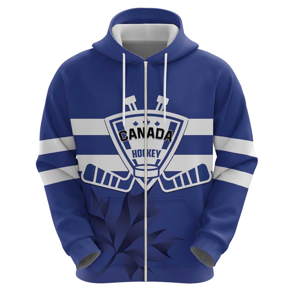 Custom Canada Hockey Team Hoodie Maple Leaf Blue Version LT01