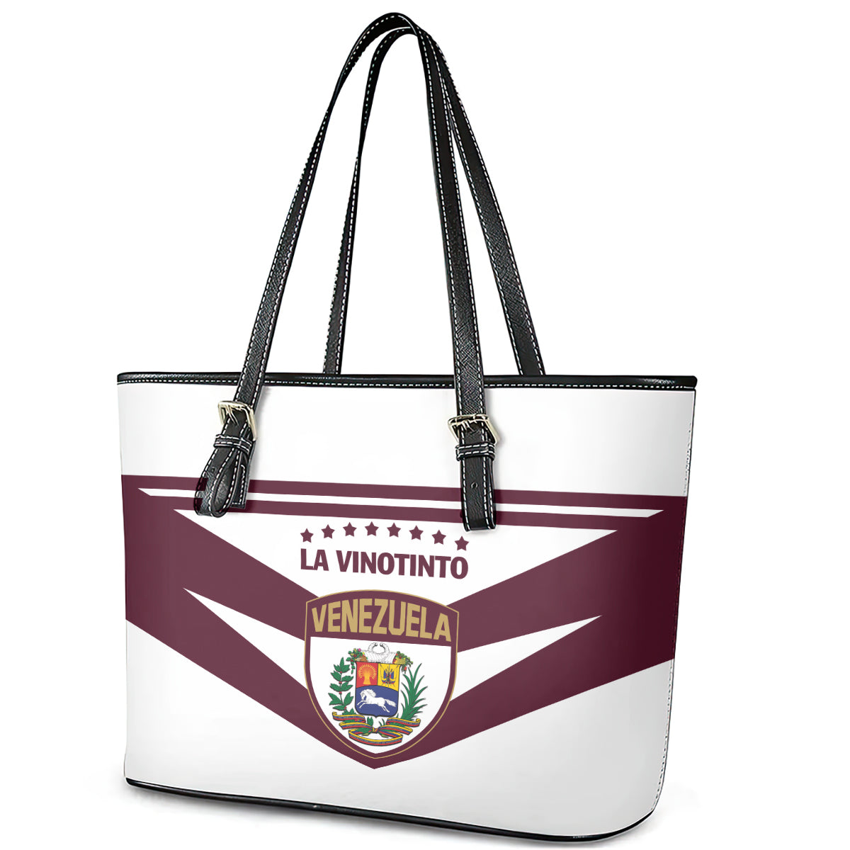 Venezuela 2024 Football Leather Tote Bag Mano tengo fe La Vinotinto LT01