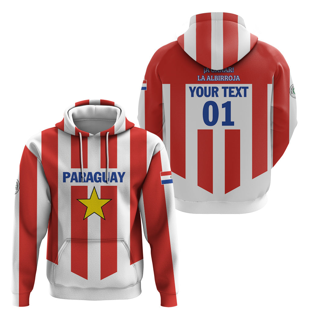 Personalized Paraguay 2024 Football Hoodie Come On La Albirroja LT01