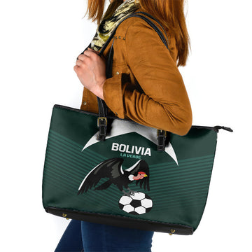 Bolivia 2024 Football Leather Tote Bag La Verd Go Champion LT01