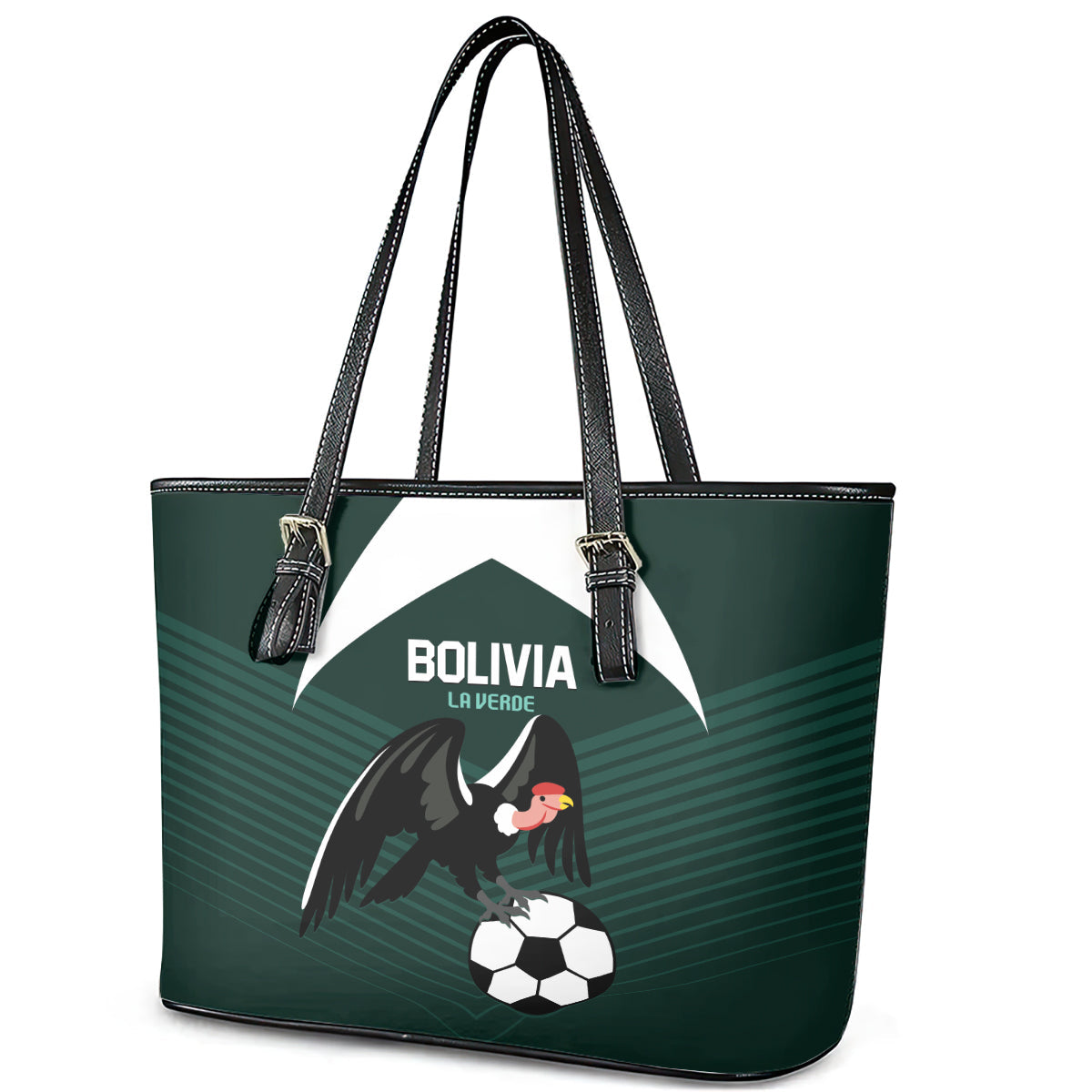 Bolivia 2024 Football Leather Tote Bag La Verd Go Champion LT01