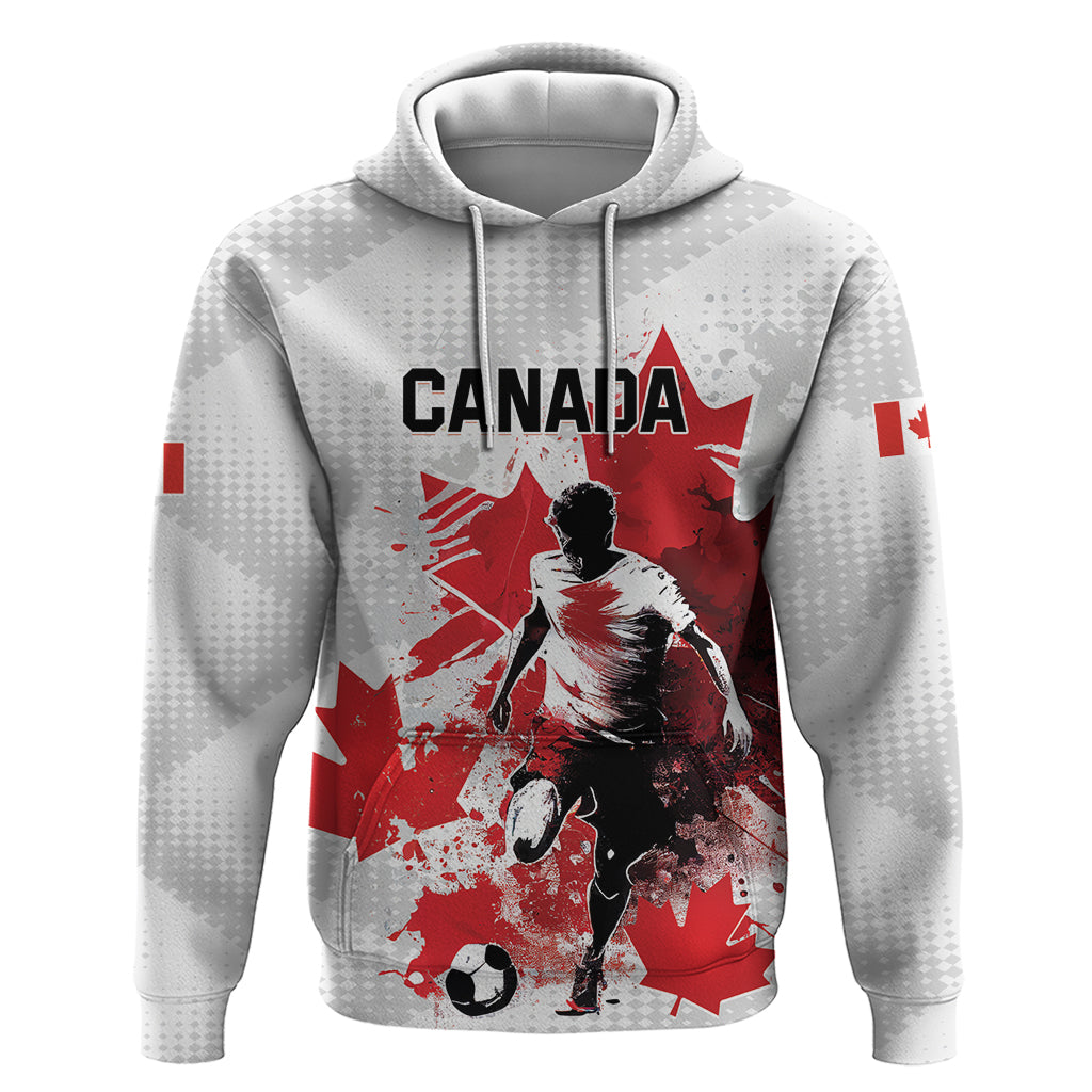 Personalized Canada 2024 Soccer Hoodie Canadian Player Maple Leaf LT01