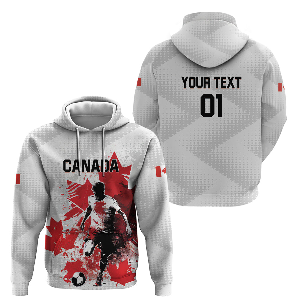 Personalized Canada 2024 Soccer Hoodie Canadian Player Maple Leaf LT01