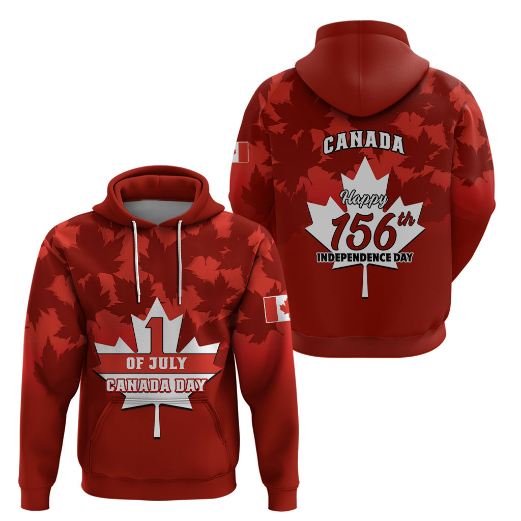 1 July Canada Independence Day Hoodie Canadian Maple Leaf Happy 156th Anniversary LT01