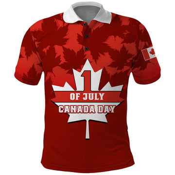 1 July Canada Independence Day Polo Shirt Canadian Maple Leaf Happy 156th Anniversary LT01
