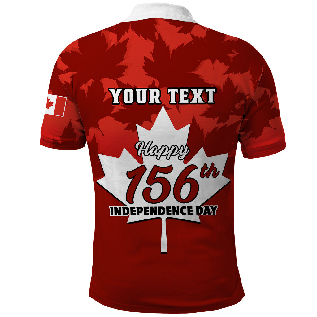 Custom 1 July Canada Independence Day Polo Shirt Canadian Maple Leaf Happy 156th Anniversary LT01