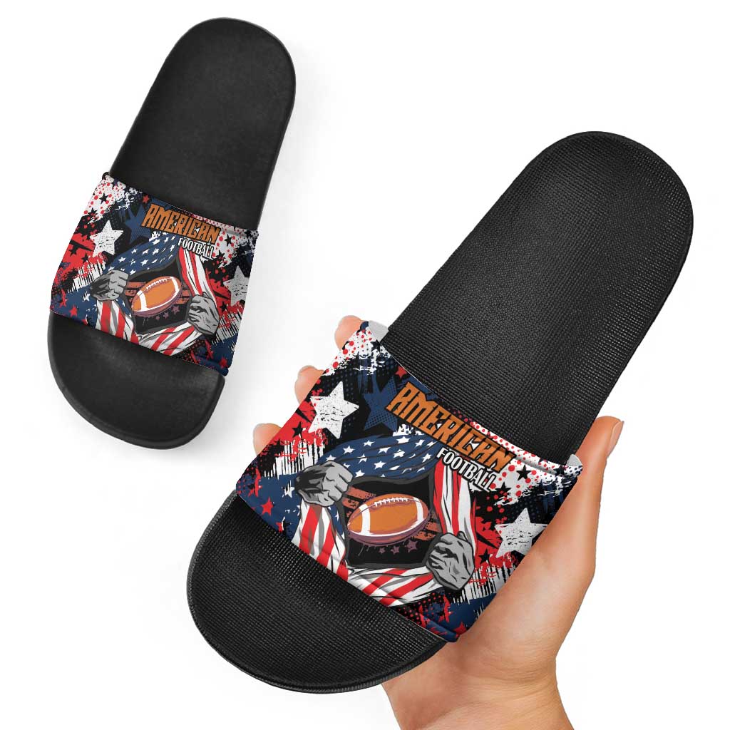 American Football Grunge Slide Sandals Special Version LT01