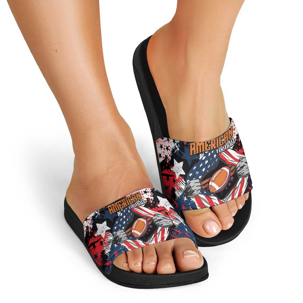 American Football Grunge Slide Sandals Special Version LT01