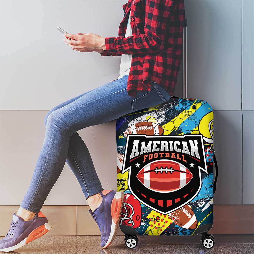 American Football Graffiti Luggage Cover Unique Style LT01
