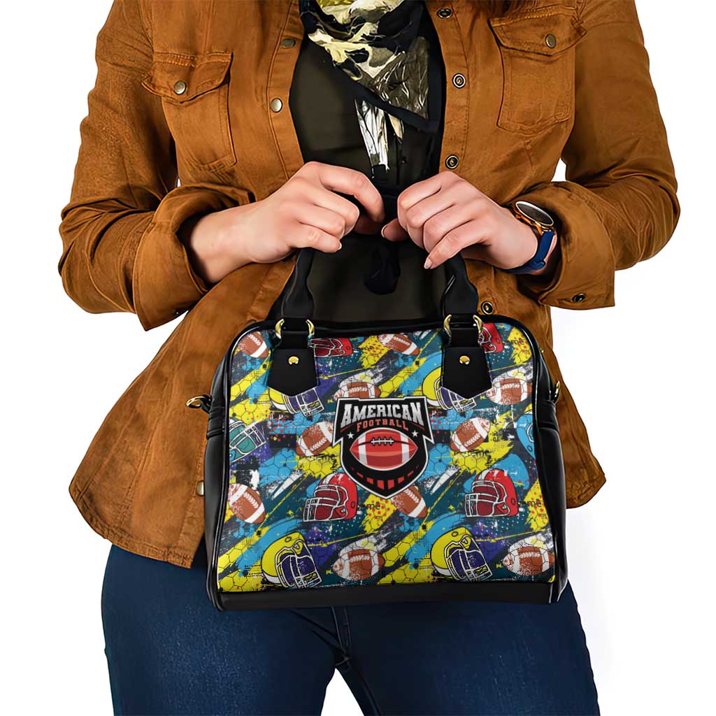 American Football Graffiti Shoulder Handbag Unique Style LT01