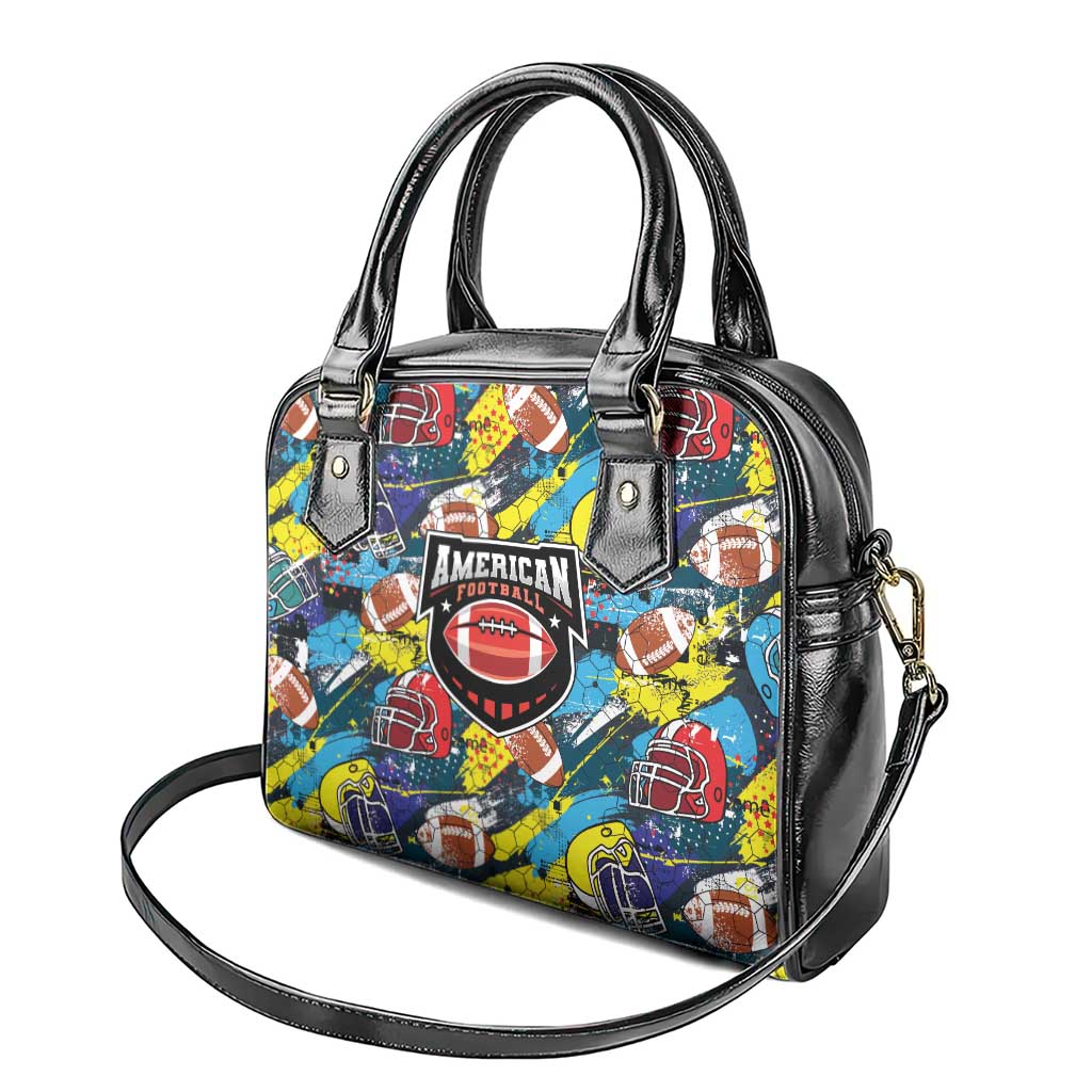 American Football Graffiti Shoulder Handbag Unique Style LT01