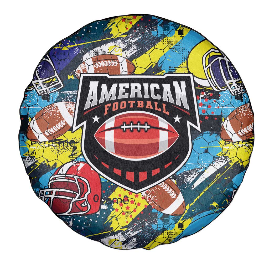 American Football Graffiti Spare Tire Cover Unique Style LT01