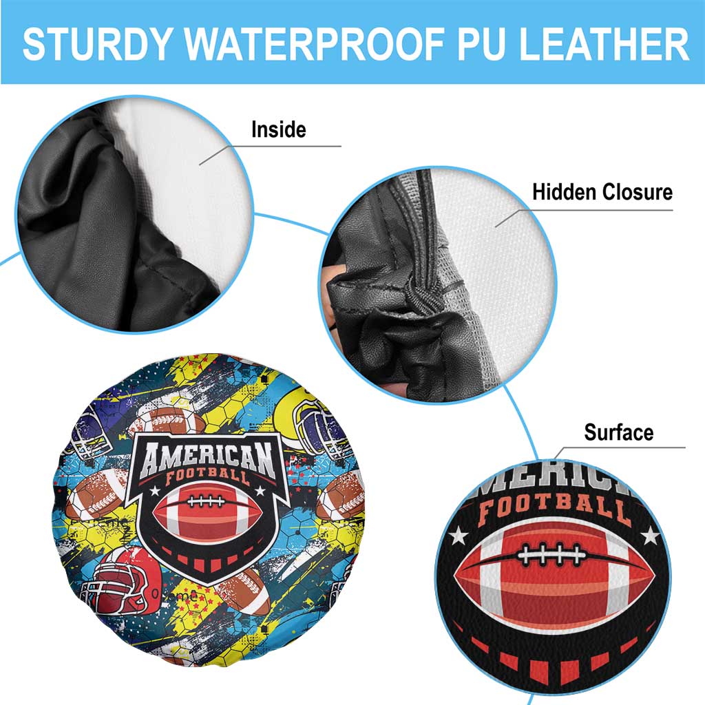 American Football Graffiti Spare Tire Cover Unique Style LT01