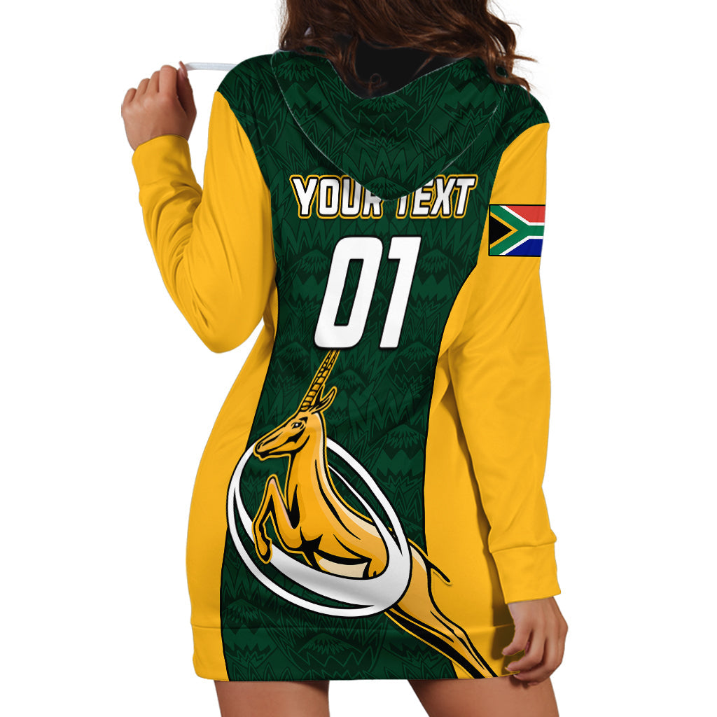 Custom South Africa Rugby Hoodie Springboks Go Champions Protea Pattern LT01