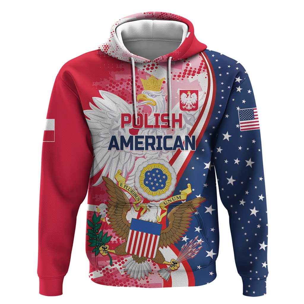Personalized Polish-American Heritage Month Hoodie Eagle Curve Style LT01