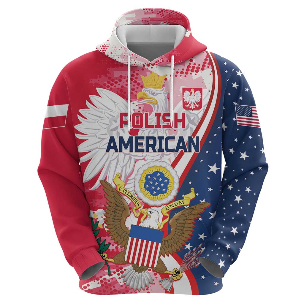 Personalized Polish-American Heritage Month Hoodie Eagle Curve Style LT01