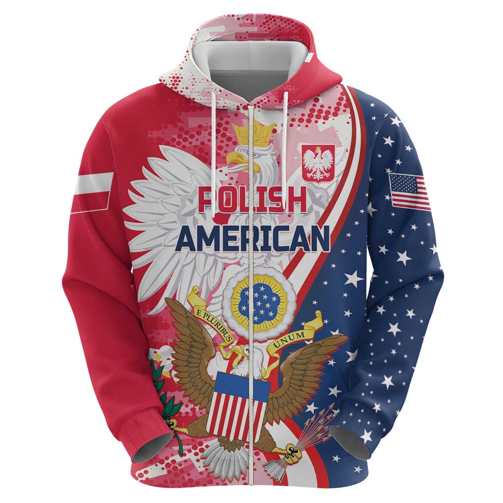 Personalized Polish-American Heritage Month Hoodie Eagle Curve Style LT01