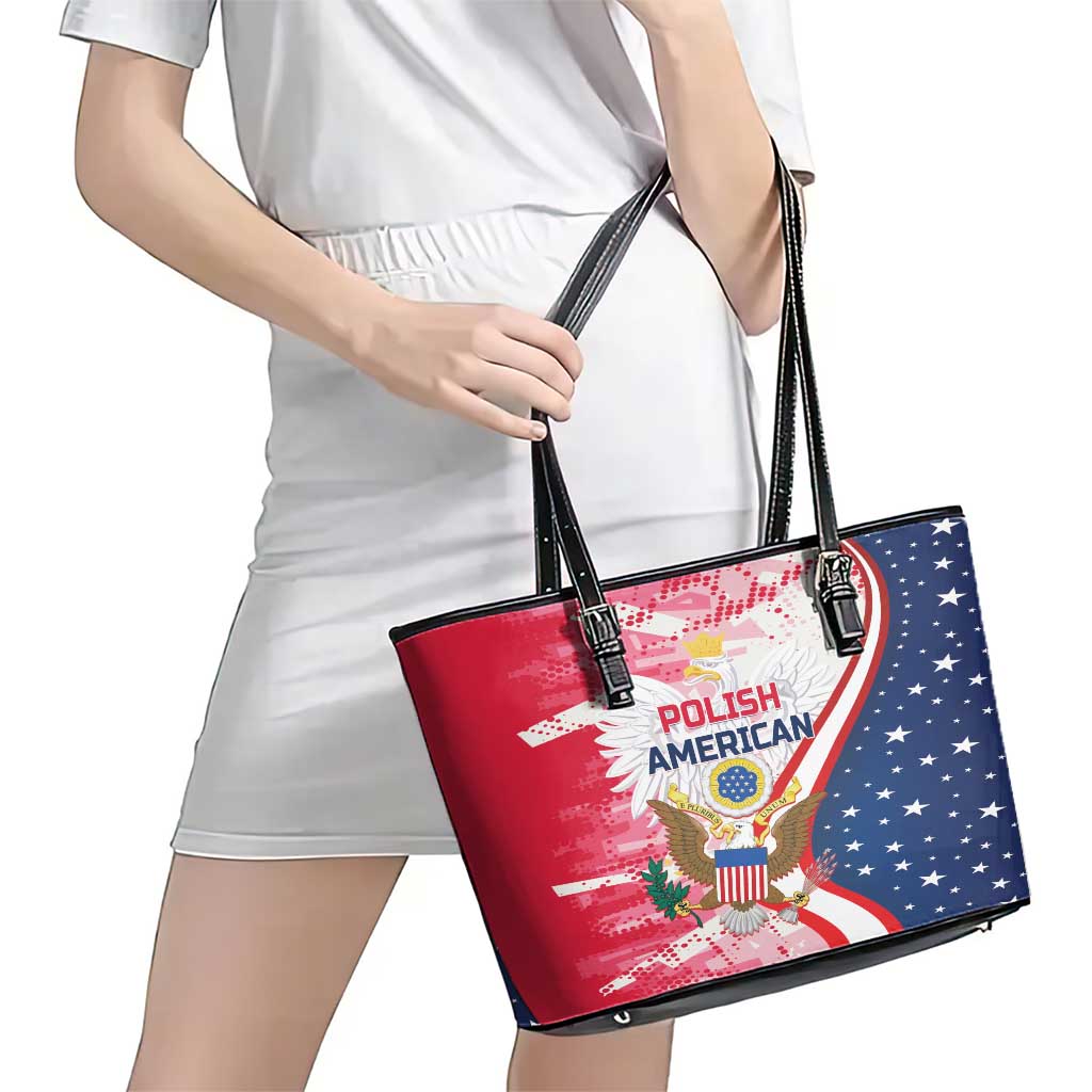Polish-American Heritage Month Leather Tote Bag Eagle Curve Style LT01