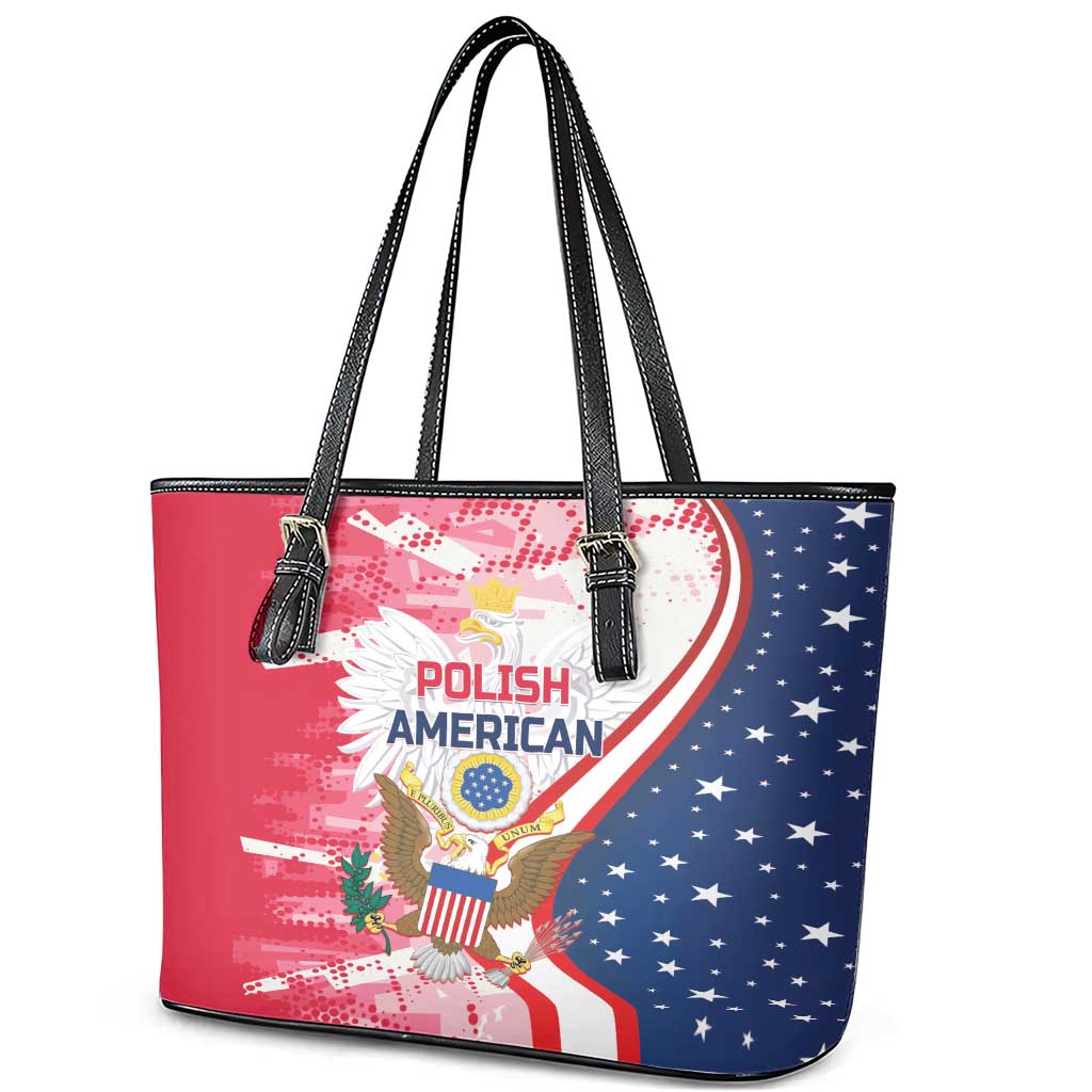Polish-American Heritage Month Leather Tote Bag Eagle Curve Style LT01