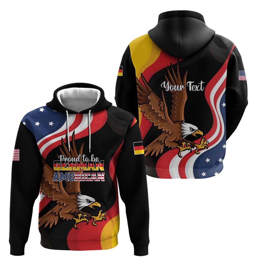 Personalized Proud to be German-American Hoodie Eagle Heritage Month LT01
