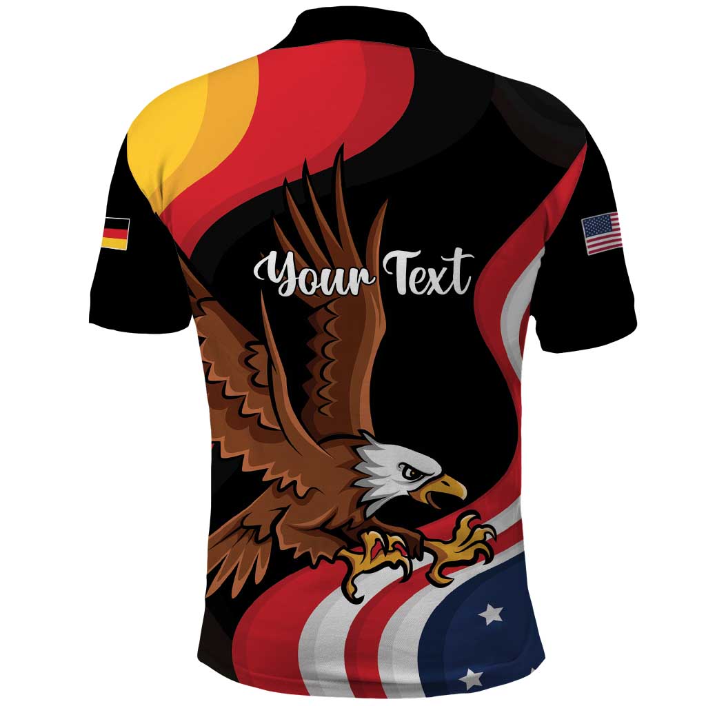 Personalized Proud to be German-American Polo Shirt Eagle Heritage Month LT01