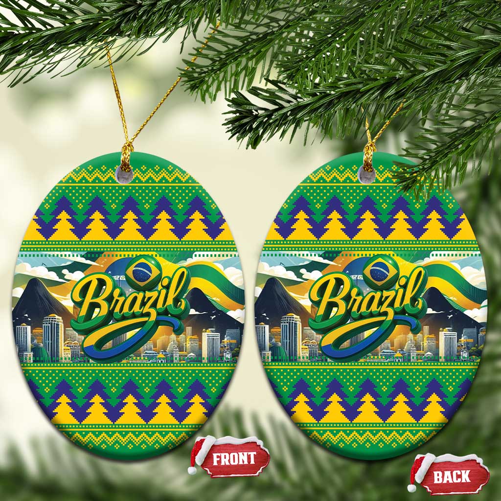 Brazil Christmas Feliz Natal Ceramic Ornament LT01