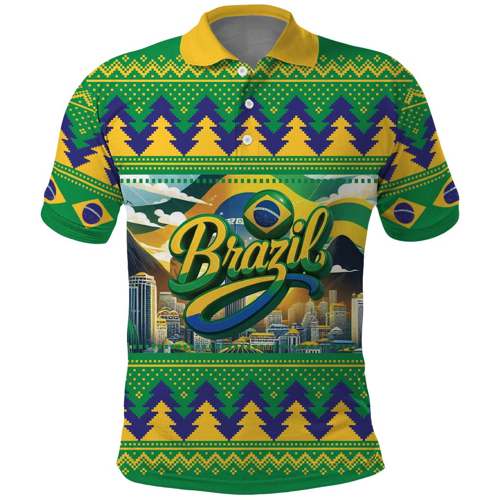 Brazil Christmas Feliz Natal Polo Shirt LT01