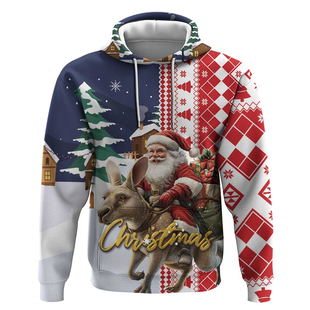 Kangaroo Australia Christmas Hoodie Xmas Pattern LT01