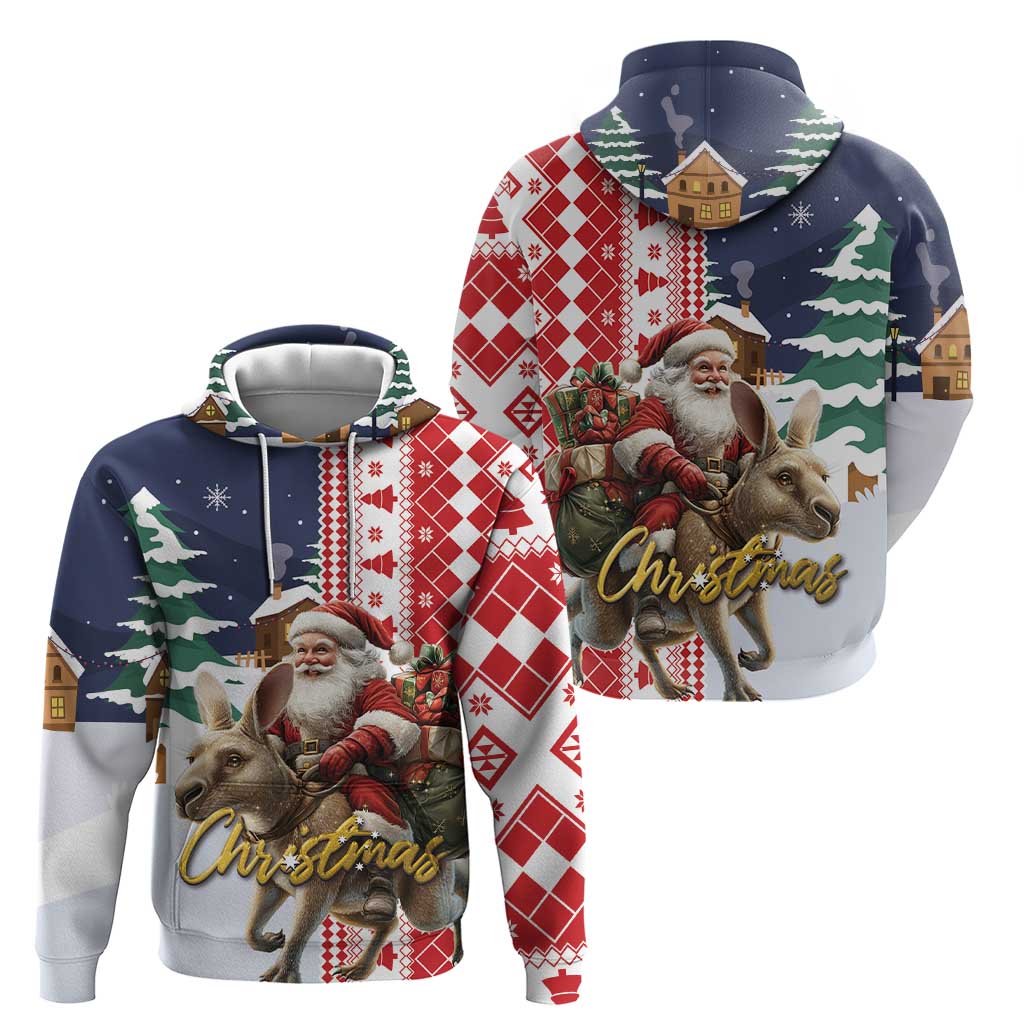 Kangaroo Australia Christmas Hoodie Xmas Pattern LT01
