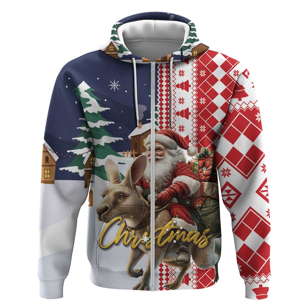 Kangaroo Australia Christmas Hoodie Xmas Pattern LT01
