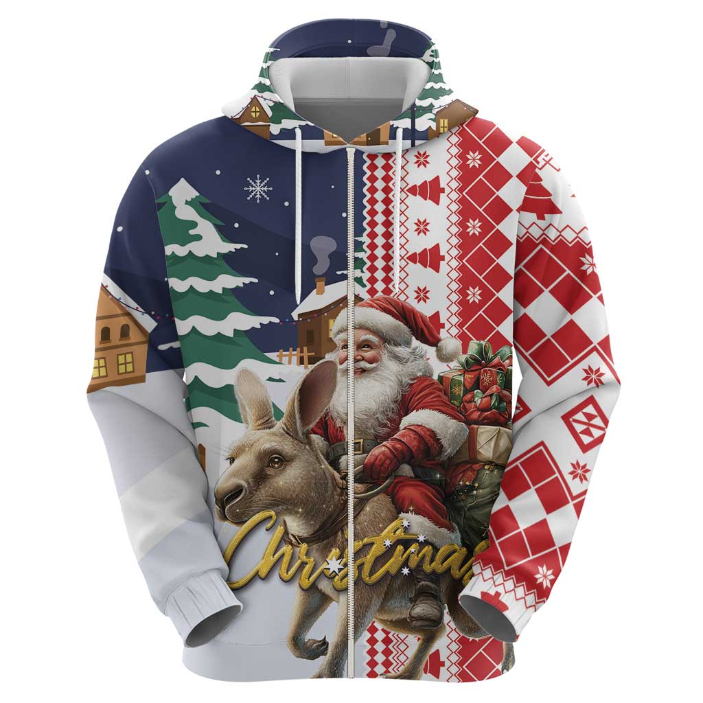 Kangaroo Australia Christmas Hoodie Xmas Pattern LT01