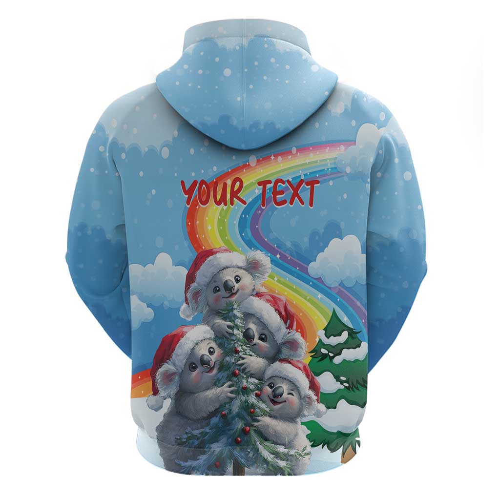 Personalised Australia Koala Christmas Hoodie Santa Claus Ho Ho Ho LT01