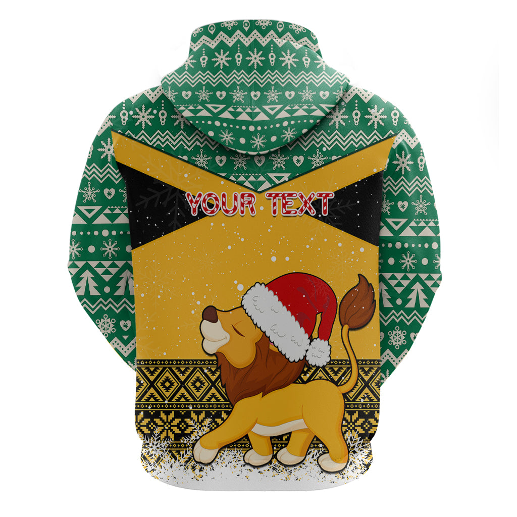 Custom Jamaica Christmas Hoodie Jumieka Santa Lion LT01