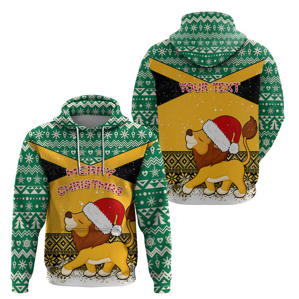 Custom Jamaica Christmas Hoodie Jumieka Santa Lion LT01