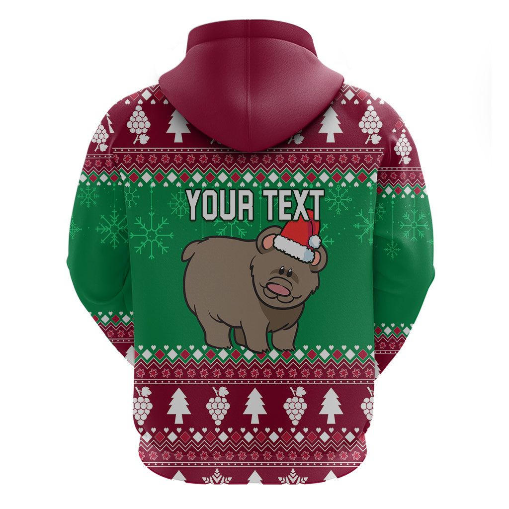 Custom California Christmas Hoodie Santa Grizzly Bear With Grape LT01