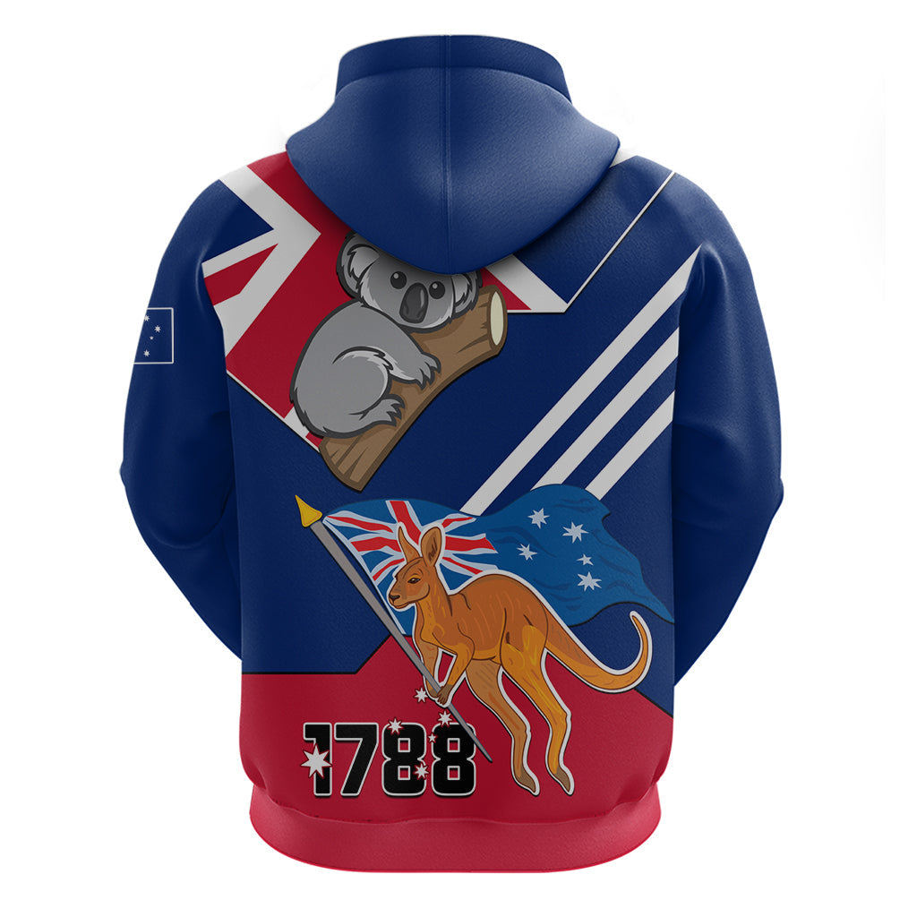 Australia Day Kangaroo and Koala With Flag Hoodie LT01