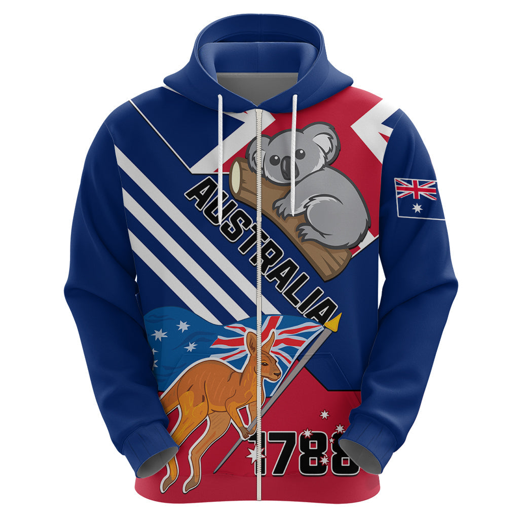 Australia Day Kangaroo and Koala With Flag Hoodie LT01