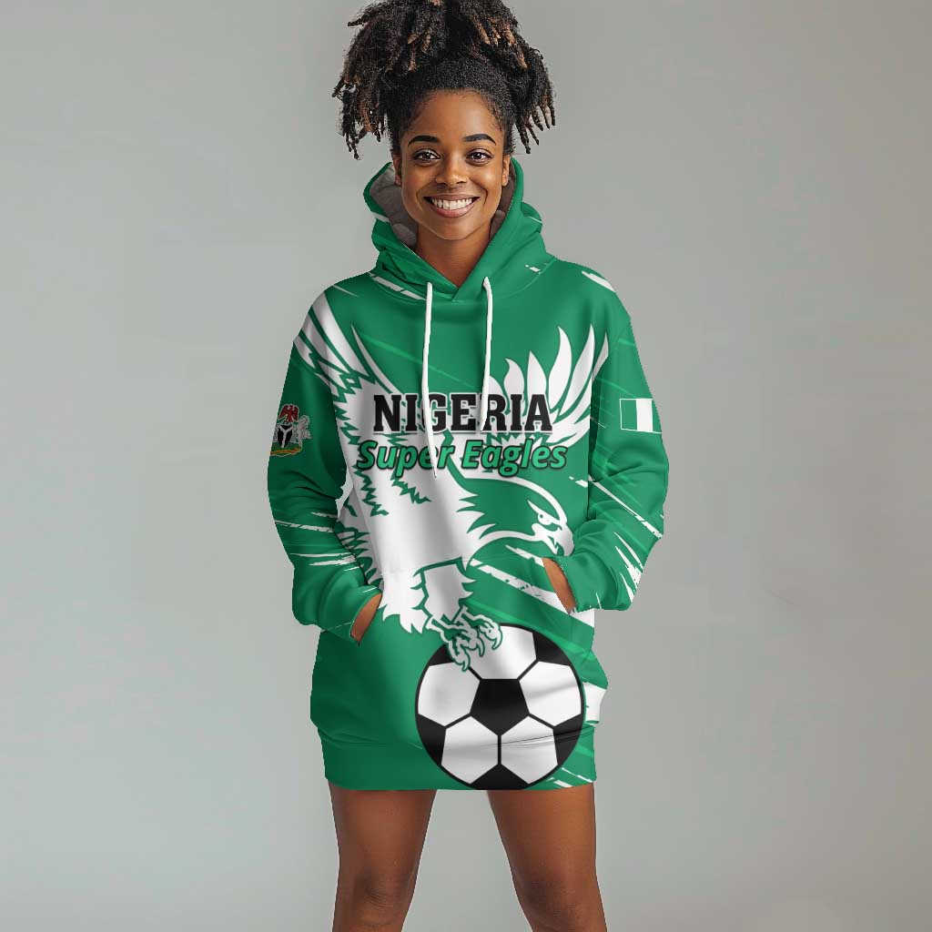 Nigeria Football Hoodie Dress - Victory for the Super Eagles LT01