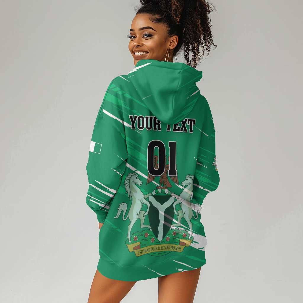 Nigeria Football Hoodie Dress - Victory for the Super Eagles LT01