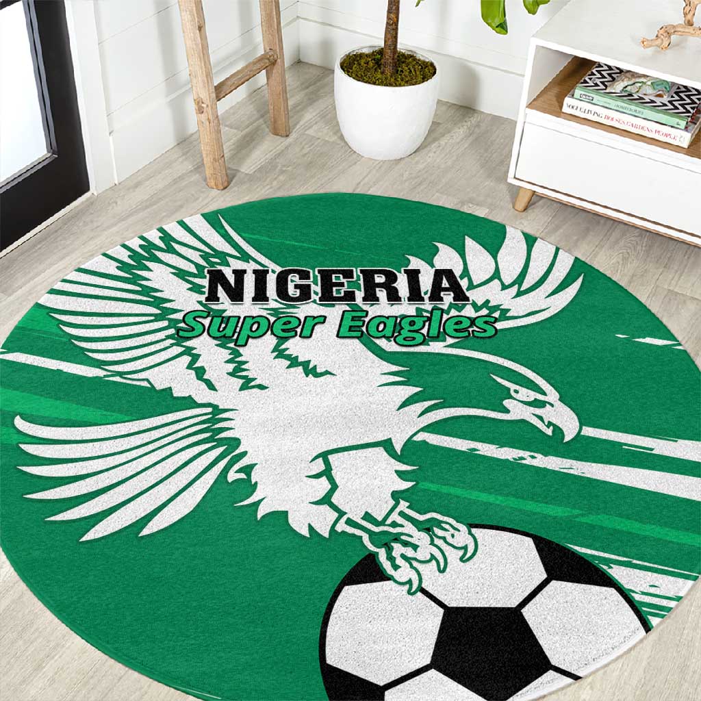 Nigeria Football Round Carpet - Victory for the Super Eagles LT01