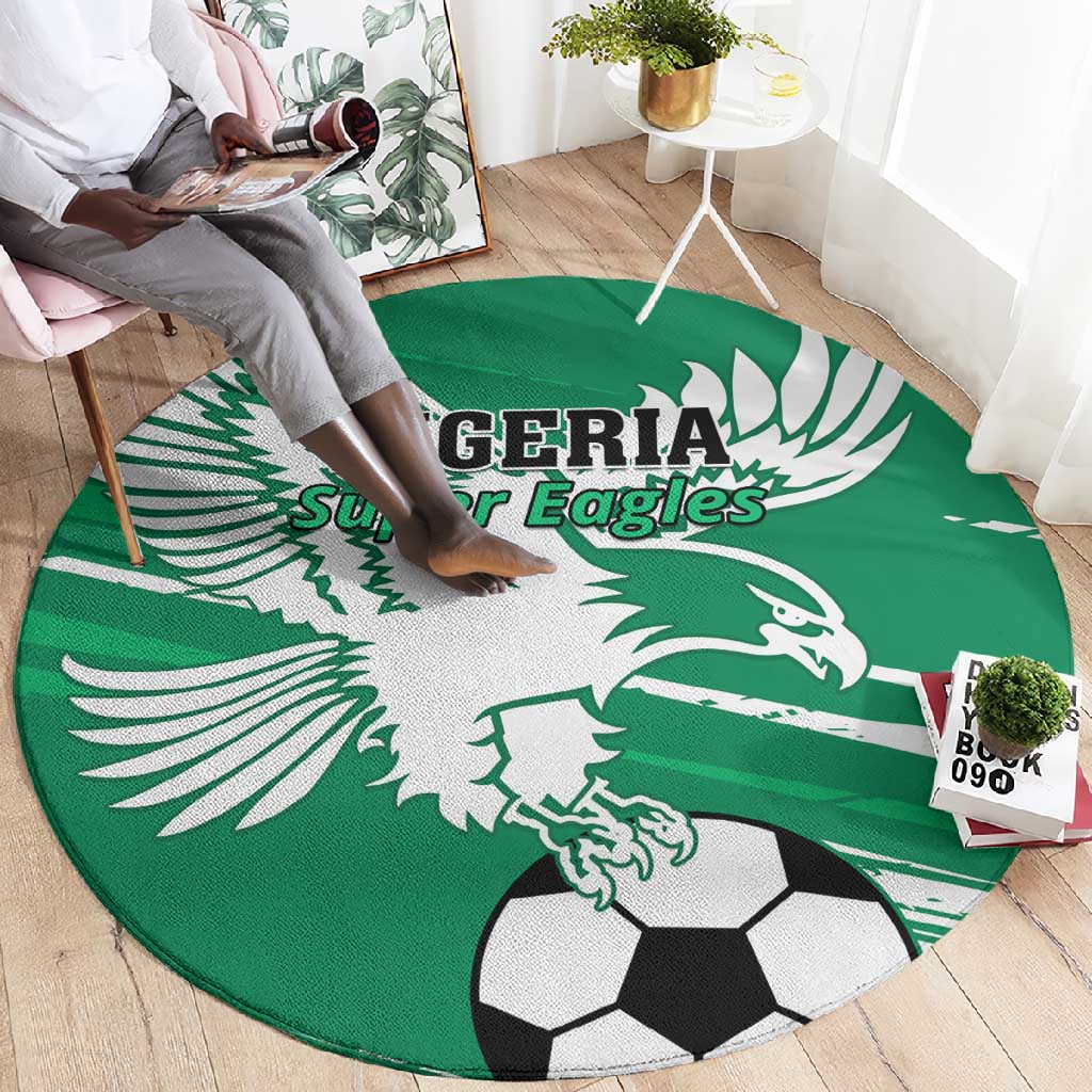 Nigeria Football Round Carpet - Victory for the Super Eagles LT01