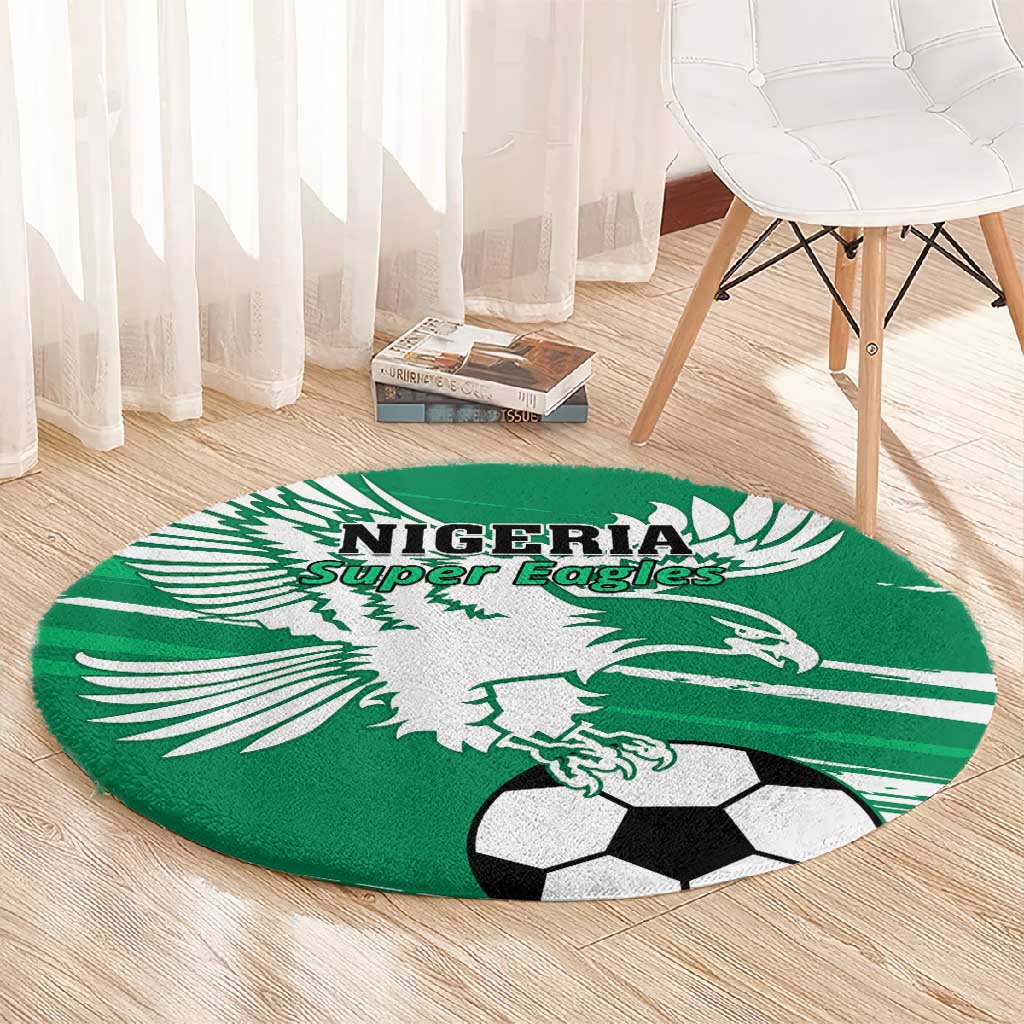 Nigeria Football Round Carpet - Victory for the Super Eagles LT01