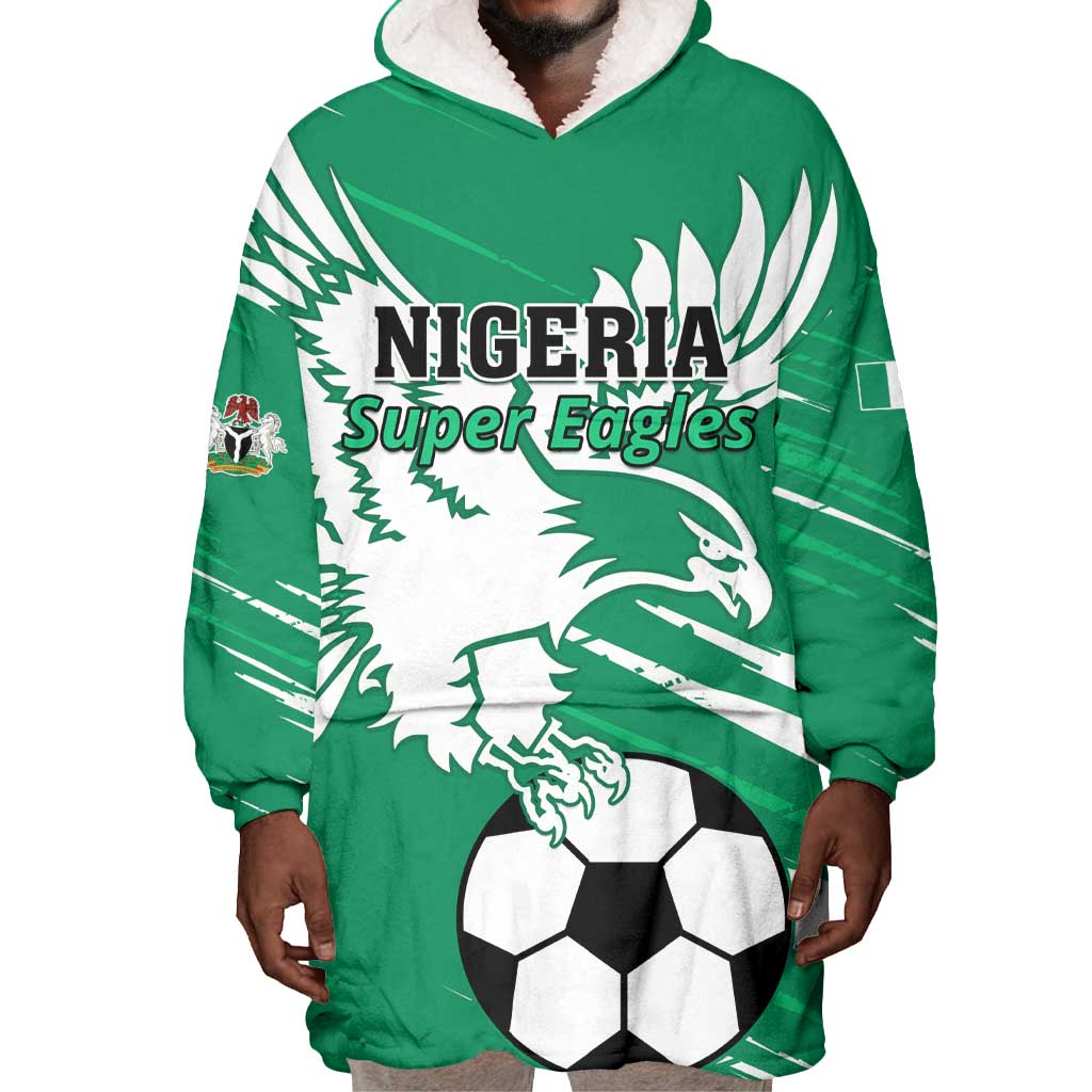 Nigeria Football Wearable Blanket Hoodie - Victory for the Super Eagles LT01