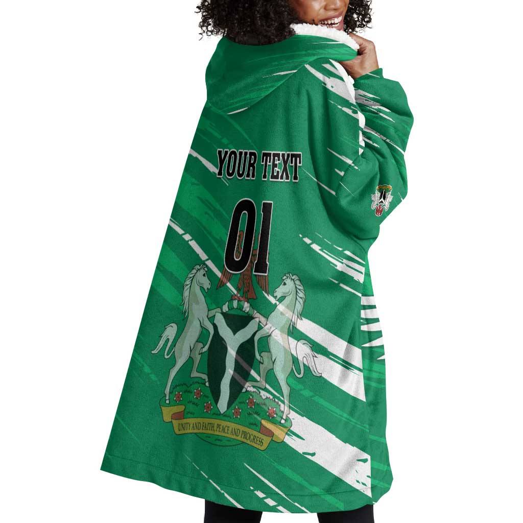 Nigeria Football Wearable Blanket Hoodie - Victory for the Super Eagles LT01