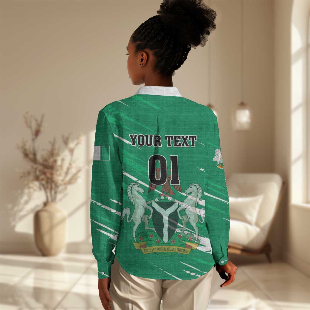 Nigeria Football Women Casual Shirt - Victory for the Super Eagles LT01