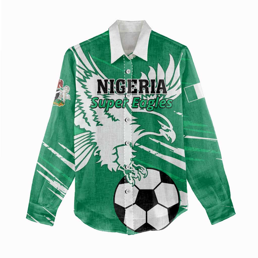 Nigeria Football Women Casual Shirt - Victory for the Super Eagles LT01