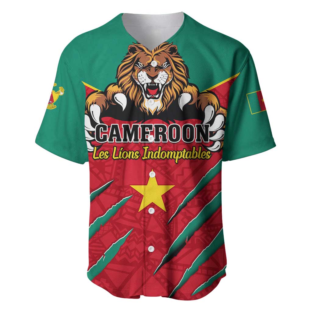 Support Les Lions Indomptables - Cameroon Football Baseball Jersey LT01