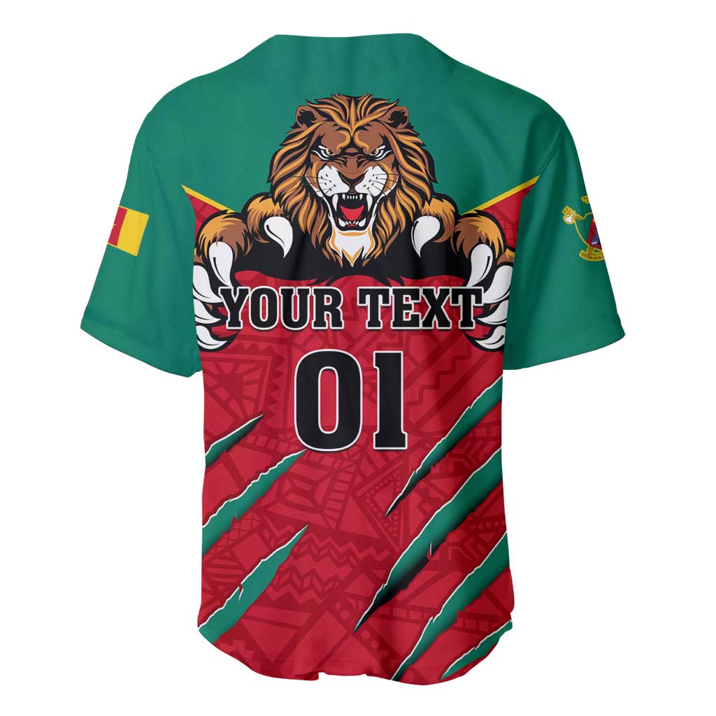 Support Les Lions Indomptables - Cameroon Football Baseball Jersey LT01