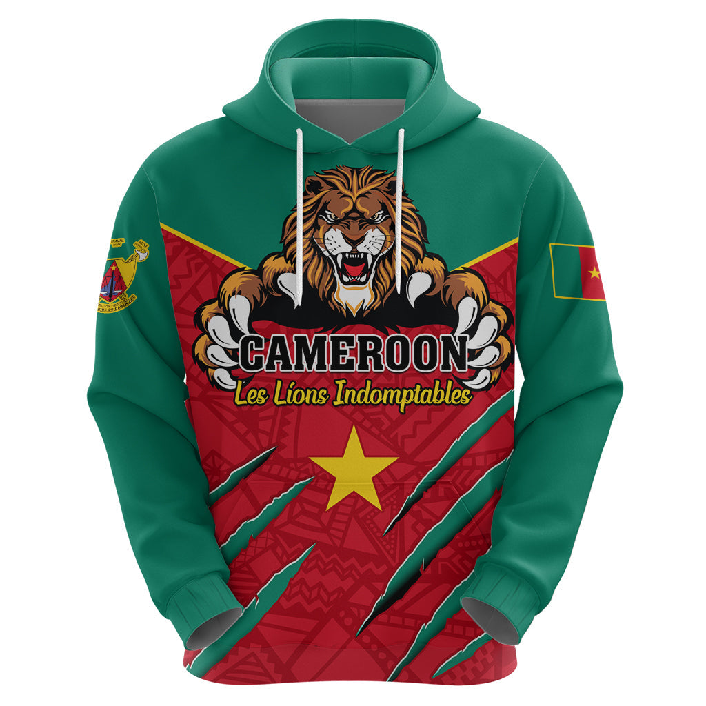 Cameroon Football Hoodie Go Les Lions Indomptables LT01